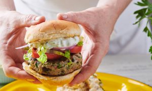 A Mediterranean Makeover for Turkey Burgers