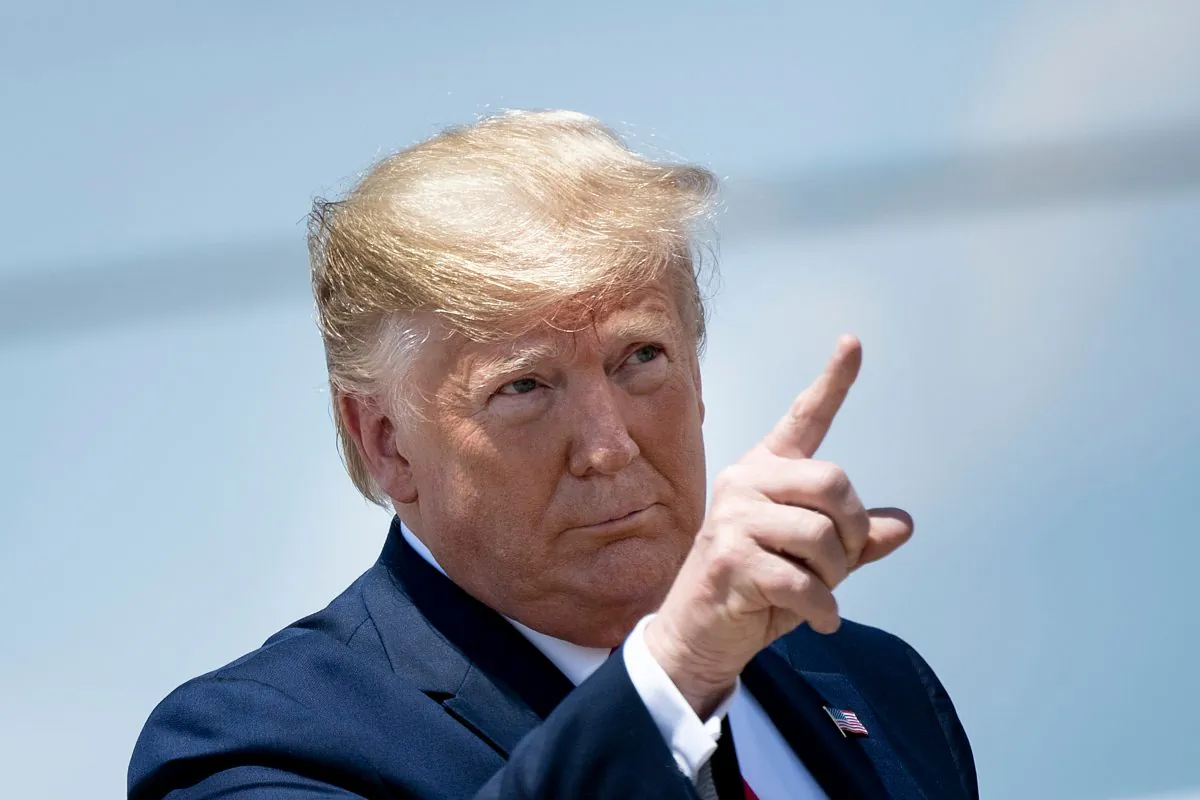 President Donald Trump boards Air Force One at Joint Base Andrews in Maryland on June 26, 2019. (Brendan Smialowski/AFP/Getty Images)