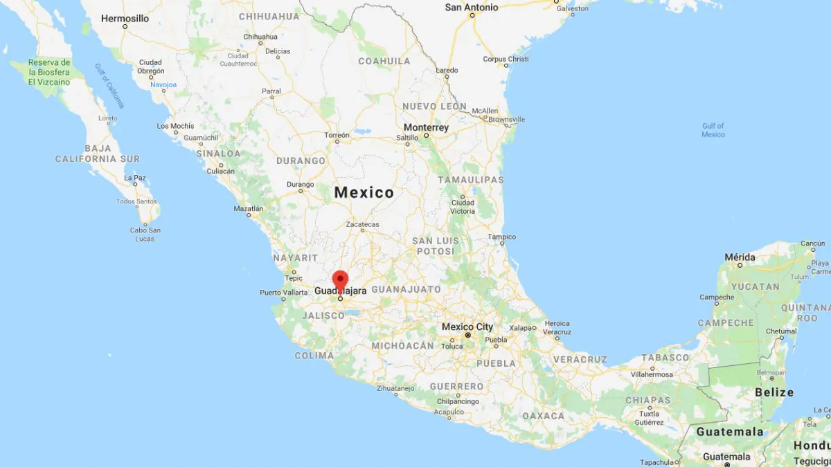 Screenshot of Guadalajara, Mexico.(Google Map)