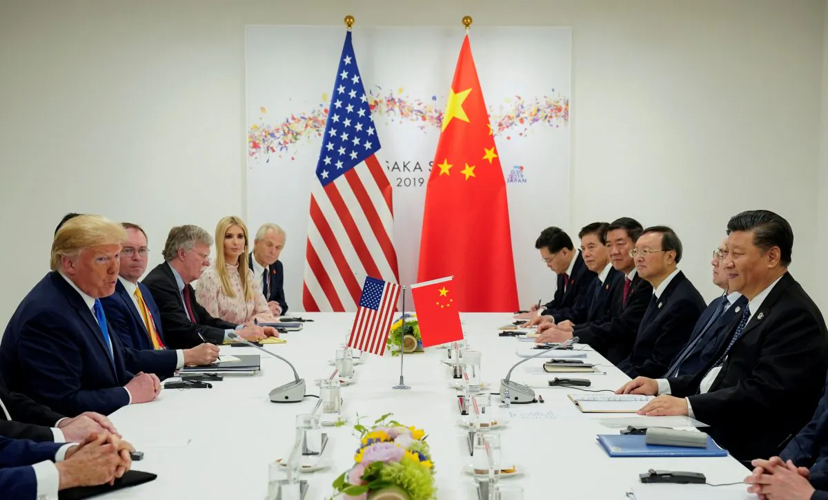 President Donald Trump meets with Chinese Leader Xi Jinping at the start of their bilateral meeting at the G20 leaders summit in Osaka, Japan on June 29, 2019. (Reuters/Kevin Lamarque)