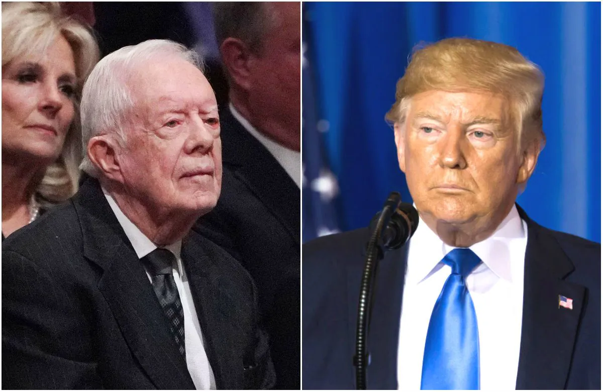 Former President Jimmy Carter and President Donald Trump in file photos. (Mandel Ngan/AFP/Getty Images and Tomohiro Ohsumi/Getty Images)