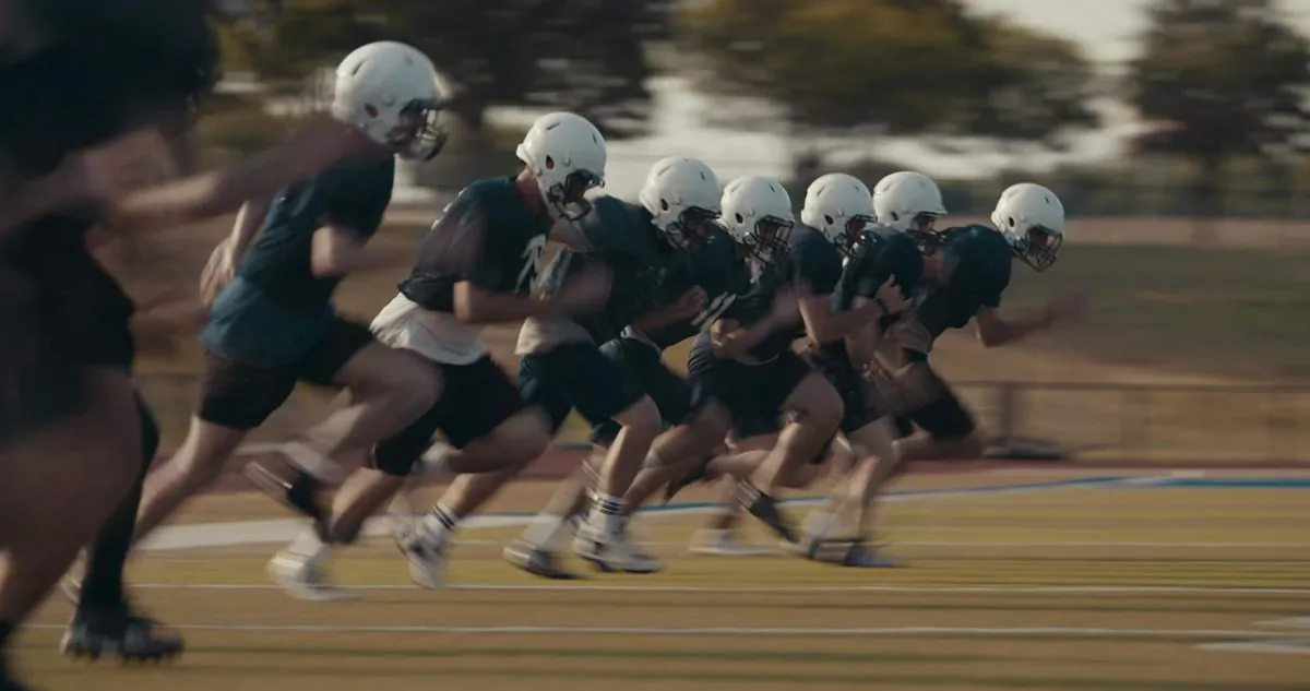 The high school football team The Saints in practice, in “The Last Whistle.” (TLW Prod LLC)