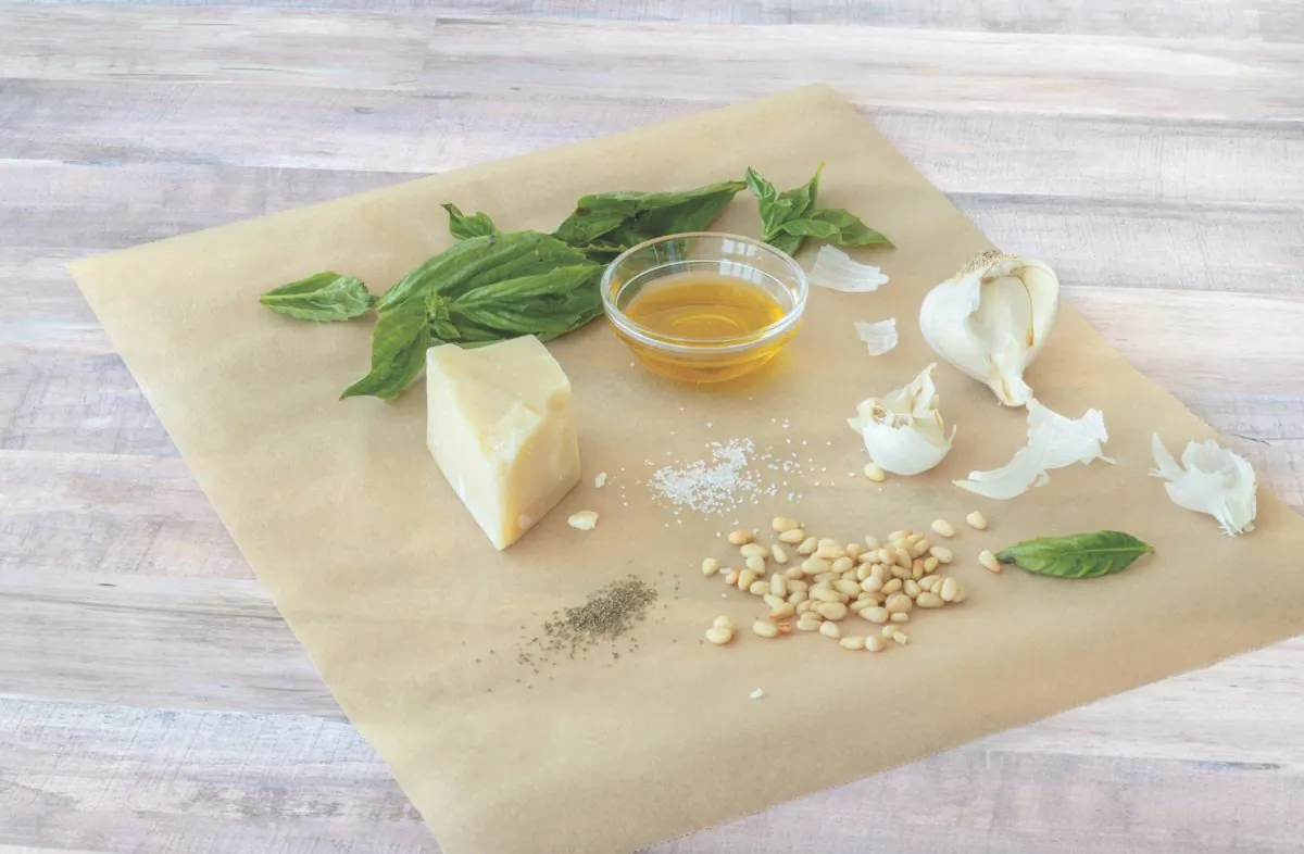 The building blocks for pesto. (Leslie Lennox)