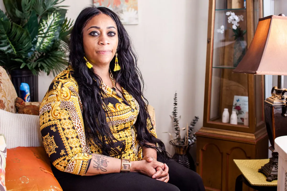 Yolanda Bryant at her home in Philadelphia on June 15, 2019. (Petr Svab/The Epoch Times)
