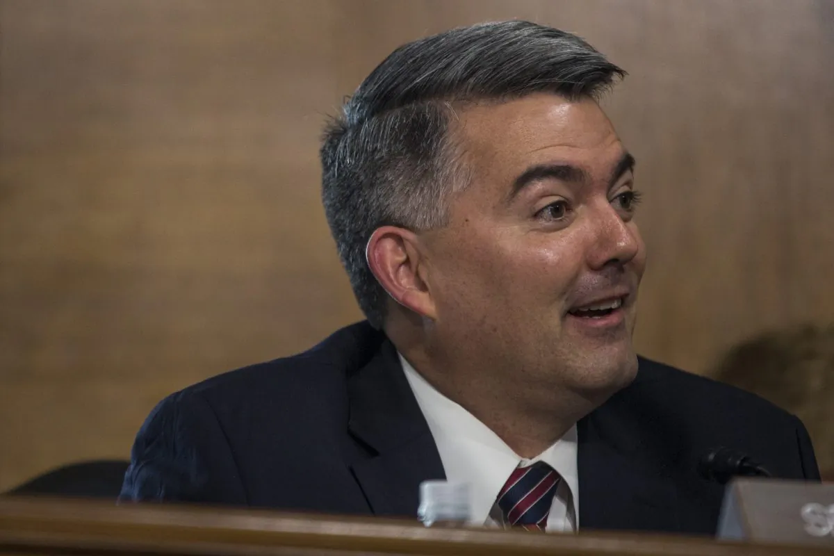 Sen. Cory Gardner (R-Colo.) in the Capitol in Washington on March 28, 2019. (Zach Gibson/Getty Images)
