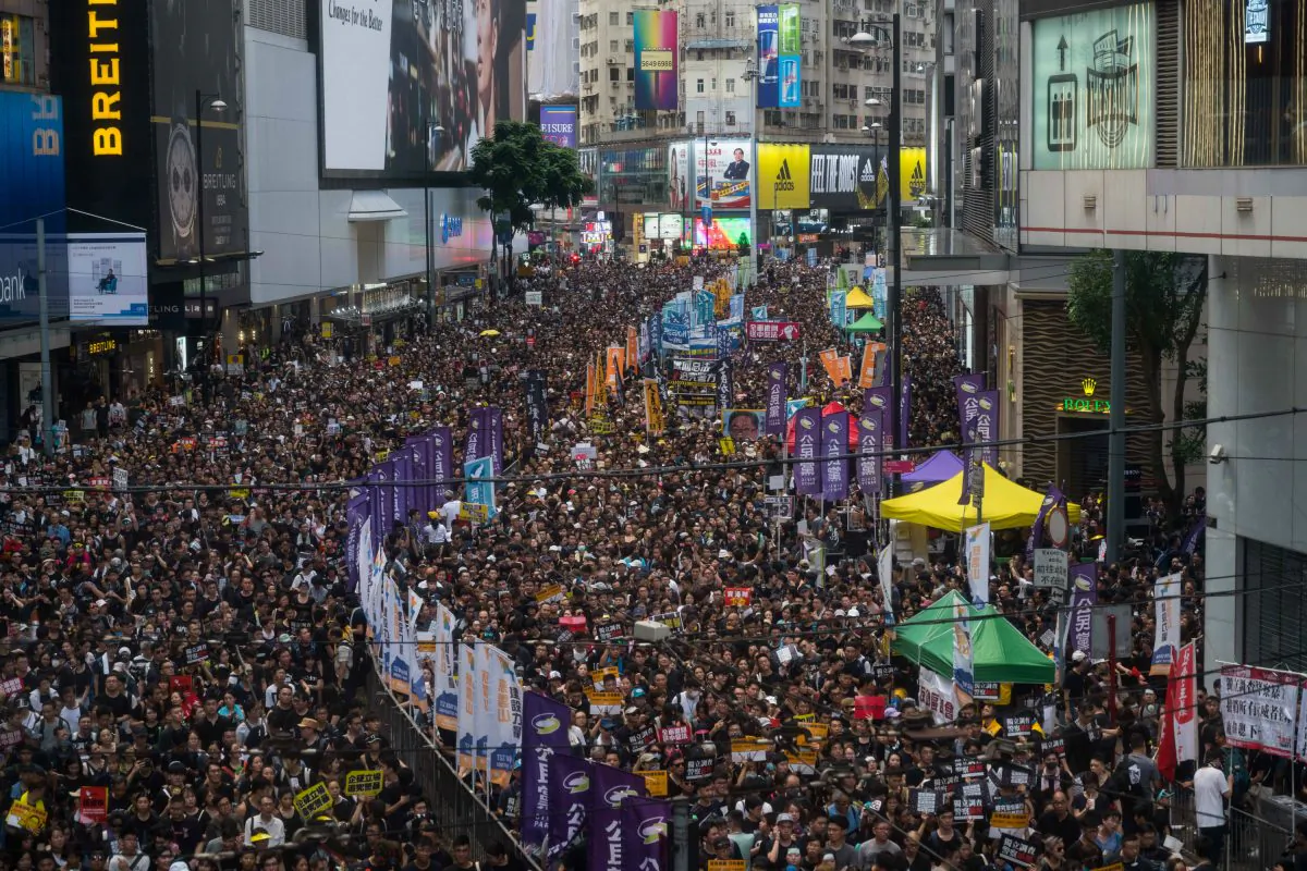 Protesters take part in a rally against extradition bill on July 1, 2019 in Hong Kong, China. (Billy H.C. Kwok/Getty Images)