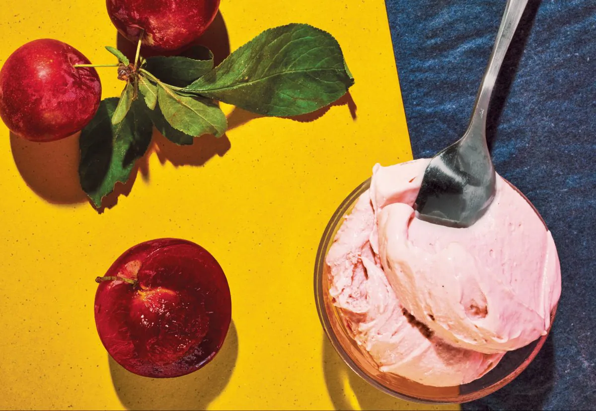 Vanilla plum ice cream from "La Grotta." (Grant Cornett)