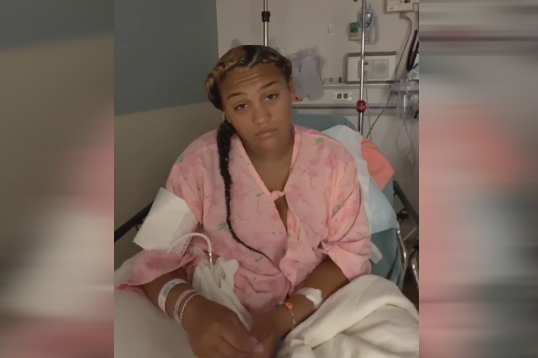 Selena Gray on her hospital bed. (Photo courtesy Selena Gray)