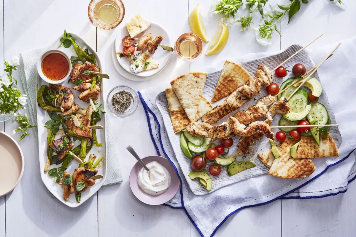 Chicken skewers, two ways. (Linda Pugliese)