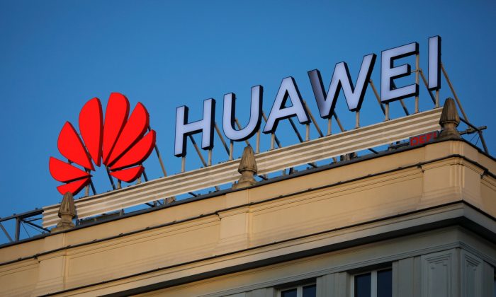 The Huawei logo is seen in central Warsaw, Poland, on June 17, 2019. (Kacper Pempel/Reuters)