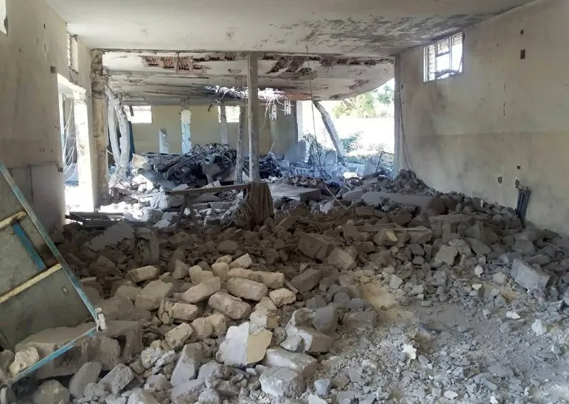 The damage inside the detention center in Tripoli's Tajoura neighborhood after an airstrike on July 3, 2019. (AP Photo)
