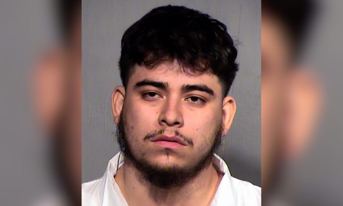 Mugshot released by the Maricopa County Sheriff's Office shows 24-year-old Brandon Andres Bautista Torres from California. (Maricopa County Sheriff's Office)