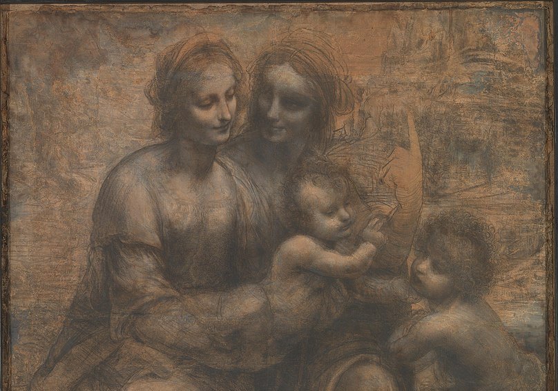 A detail from Leonardo da Vinci’s “The Virgin and Child With Saint Anne and Saint John the Baptist.” (Public Domain)