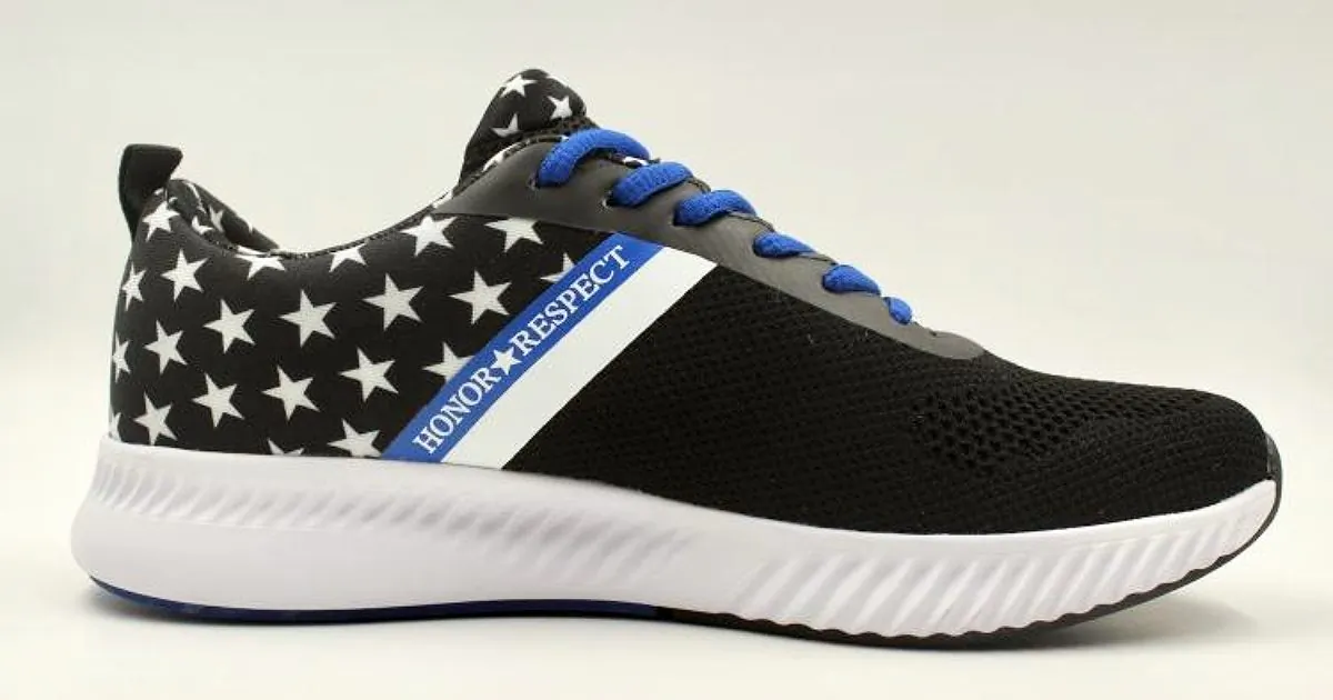 Each pair of Honor and Respect sneakers sold will support police officers and civil servants who are experiencing post traumatic syndrome and at risk of suicide. (Courtesy of Honor and Respect LLC)