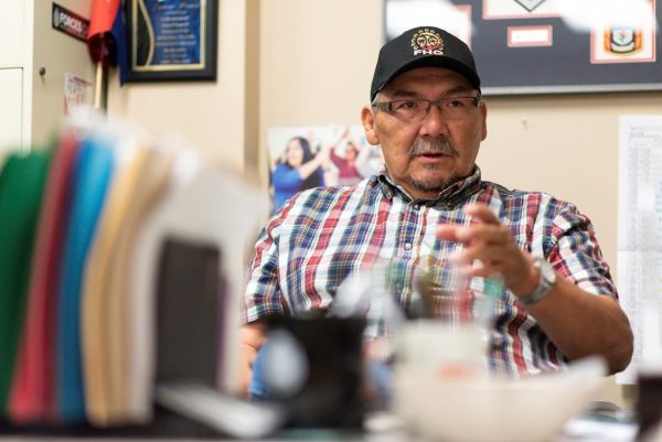 Jim Pratt, an aboriginal policing instructor, speaks in his office at Saskatchewan Polytechnic in Regina, Saskatchewan on Tuesday July 2, 2019. (Michael Bell/The Canadian Press)