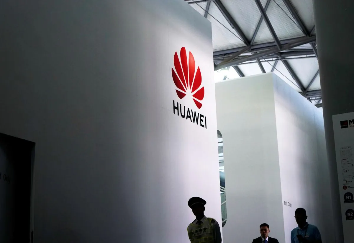 A Huawei logo is pictured at Mobile World Congress (MWC) in Shanghai, China on June 28, 2019. (Aly Song/Reuters)