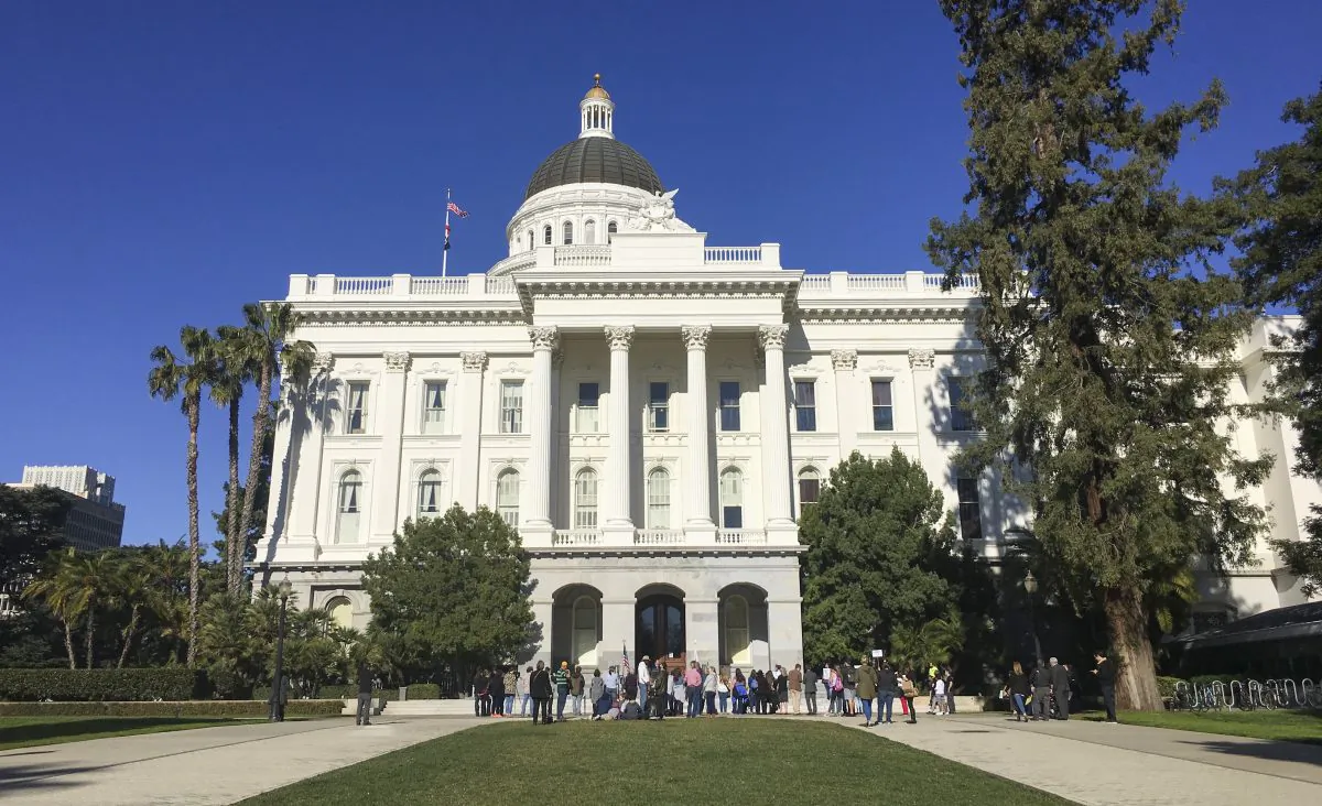 People rally at the California State Capitol to protest against sex education curriculum in public schools in Sacramento on Jan. 25, 2019. (Ilene Eng/The Epoch Times)