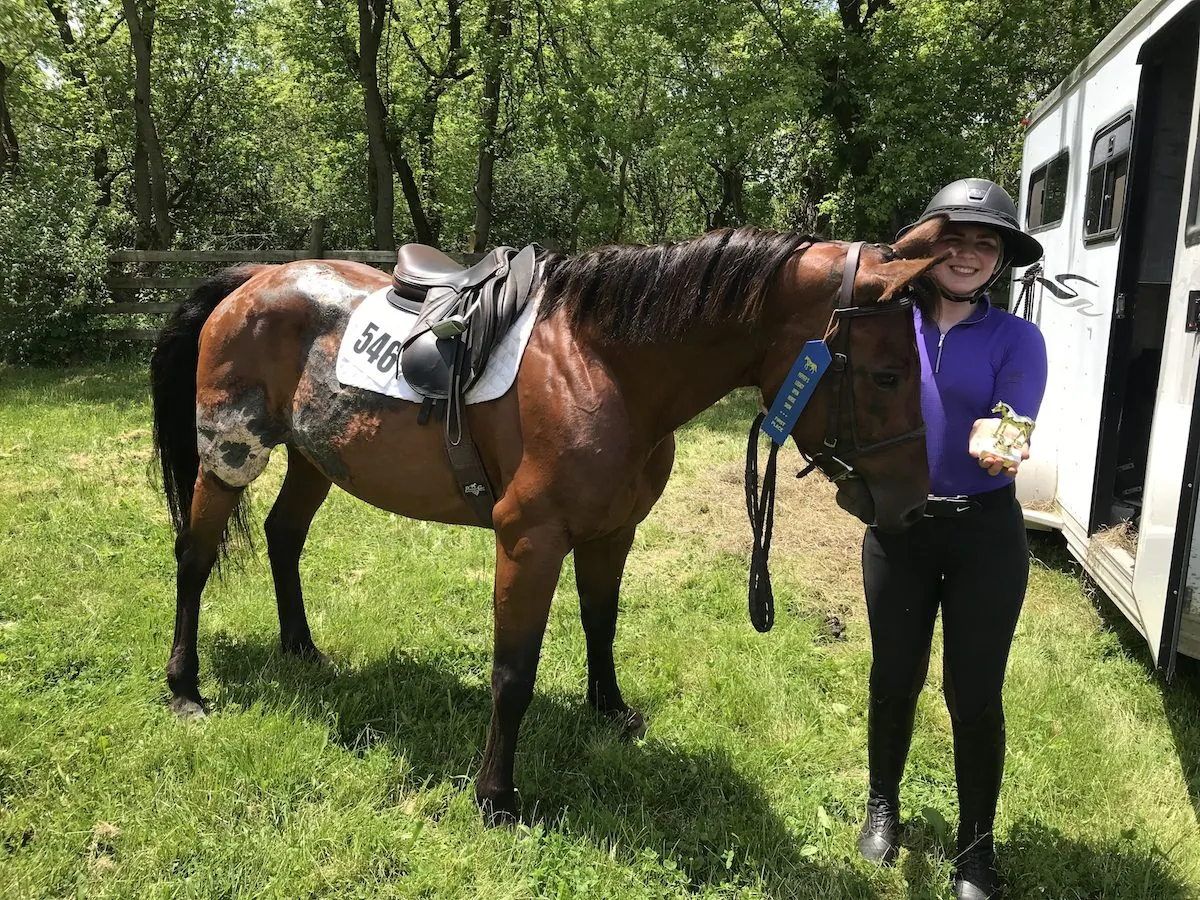 Avery Carlson with her horse Emma. Carlson rescued Emma in March 2017. (Courtesy of Cristen Carlson)
