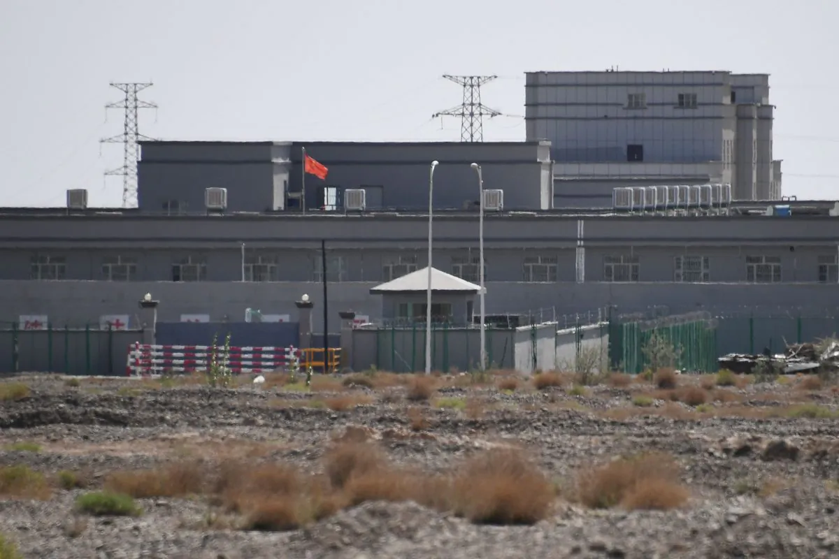 A facility believed to be a re-education camp where mostly Muslim ethnic minorities are detained, in Artux, north of Kashgar in China's western Xinjiang region, on June 2, 2019. (Greg Baker/AFP/Getty Images)