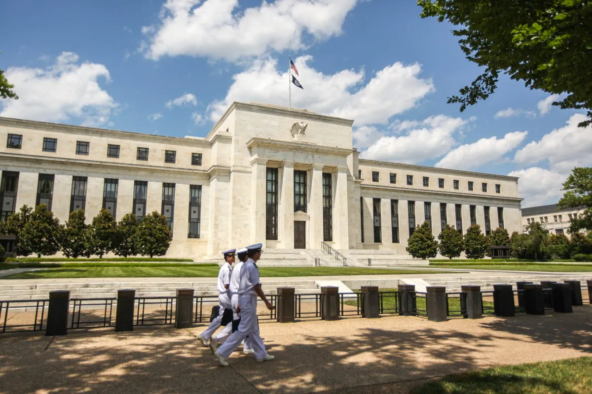 The Marriner S. Eccles Federal Reserve Board Building in Washington, D.C., on July 14, 2016. (Benjamin Chasteen/Epoch Times)
