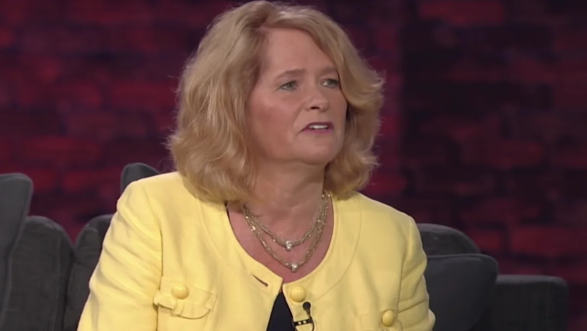 Karen Siegemund, who says she was fired from her teaching job for praising Western civilization. (Huckabee/YouTube screenshot)
