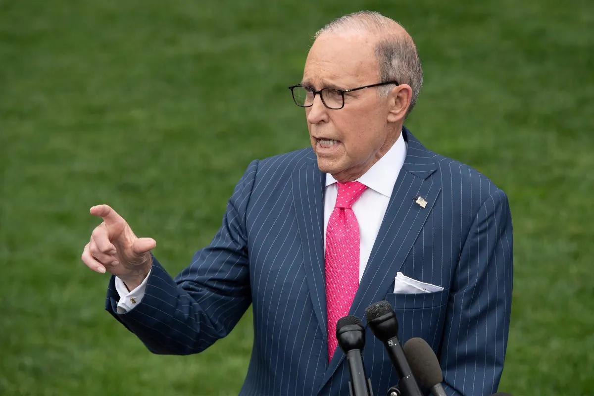 White House economic adviser Larry Kudlow speaks with the media at the White House in Washington, DC, on June 18, 2019. (Jim Watson/AFP/Getty Images)