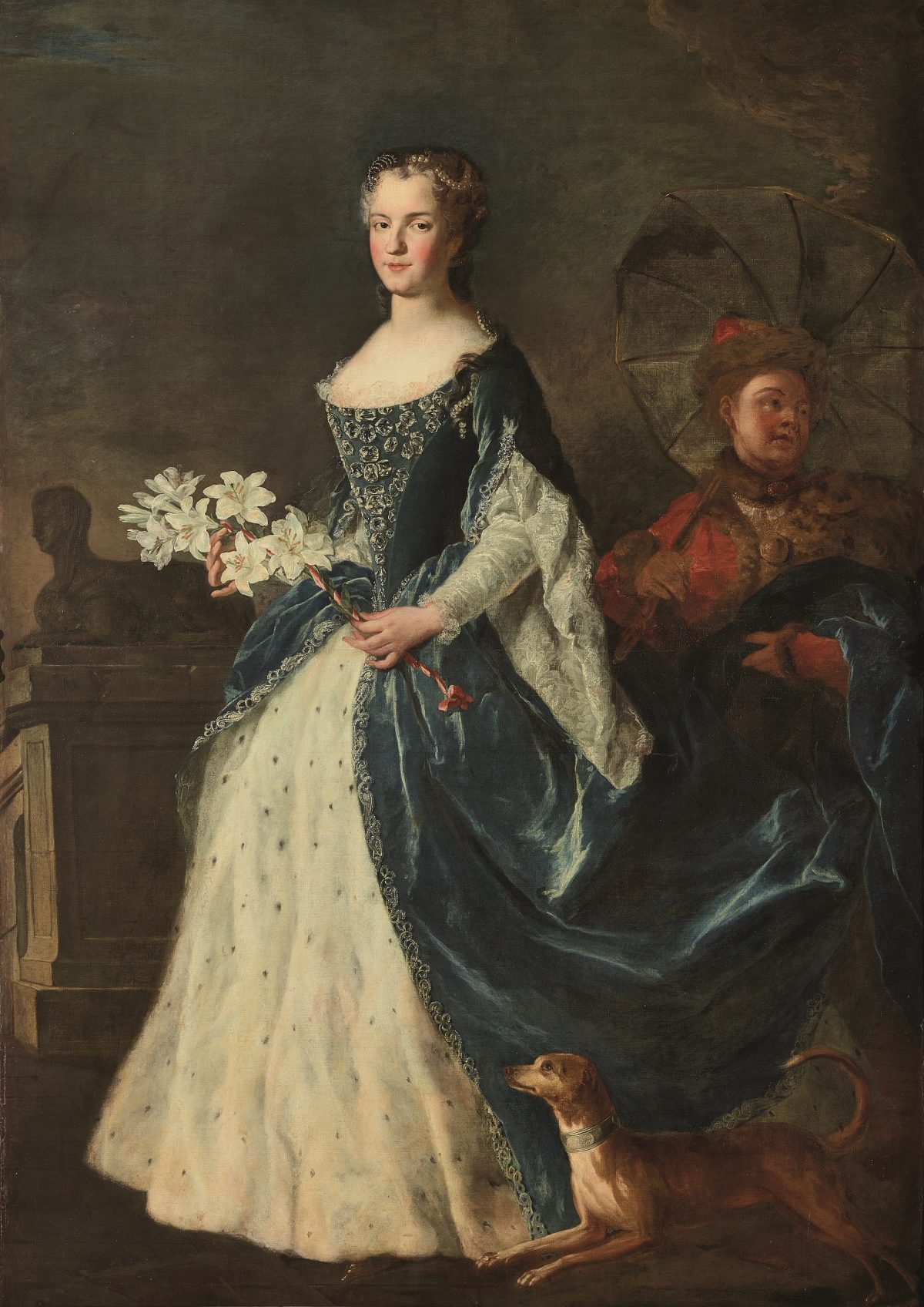 Marie Leszczynska, the queen of France, 1725, by Alexis-Simon Belle. Oil on canvas. National Museum of the Palace of Versailles and the Trianon, Versailles. (Christophe Fouin /Palace of Versailles (RMN-GP))