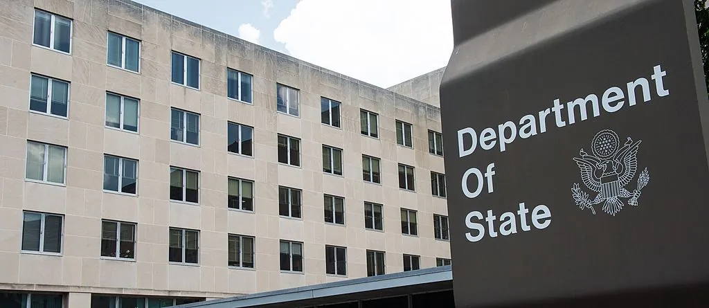 The Department of State building is shown on July 31, 2014. (Paul J. Richards/AFP/Getty Images)