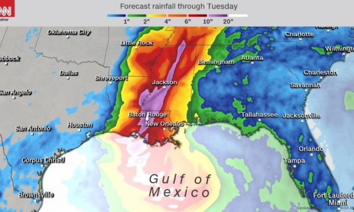 The first tropical system to slam the U.S. this year lashed parts of the Deep South with heavy rains on the morning of July 11, as it spins through the Gulf of Mexico. (CNN)