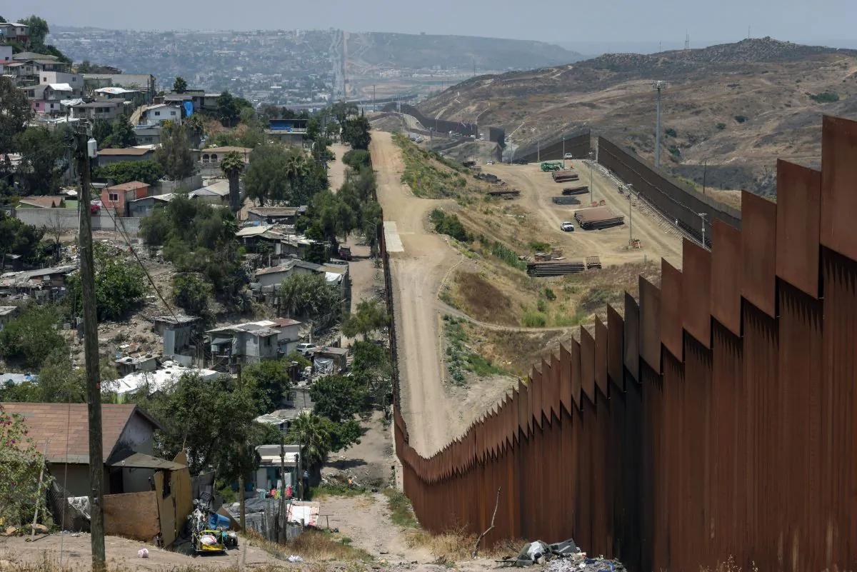 View of the Mexico-US wall in Tijuana, Baja California, Mexico on June 18, 2019. (AGUSTIN PAULLIER/AFP/Getty Images)