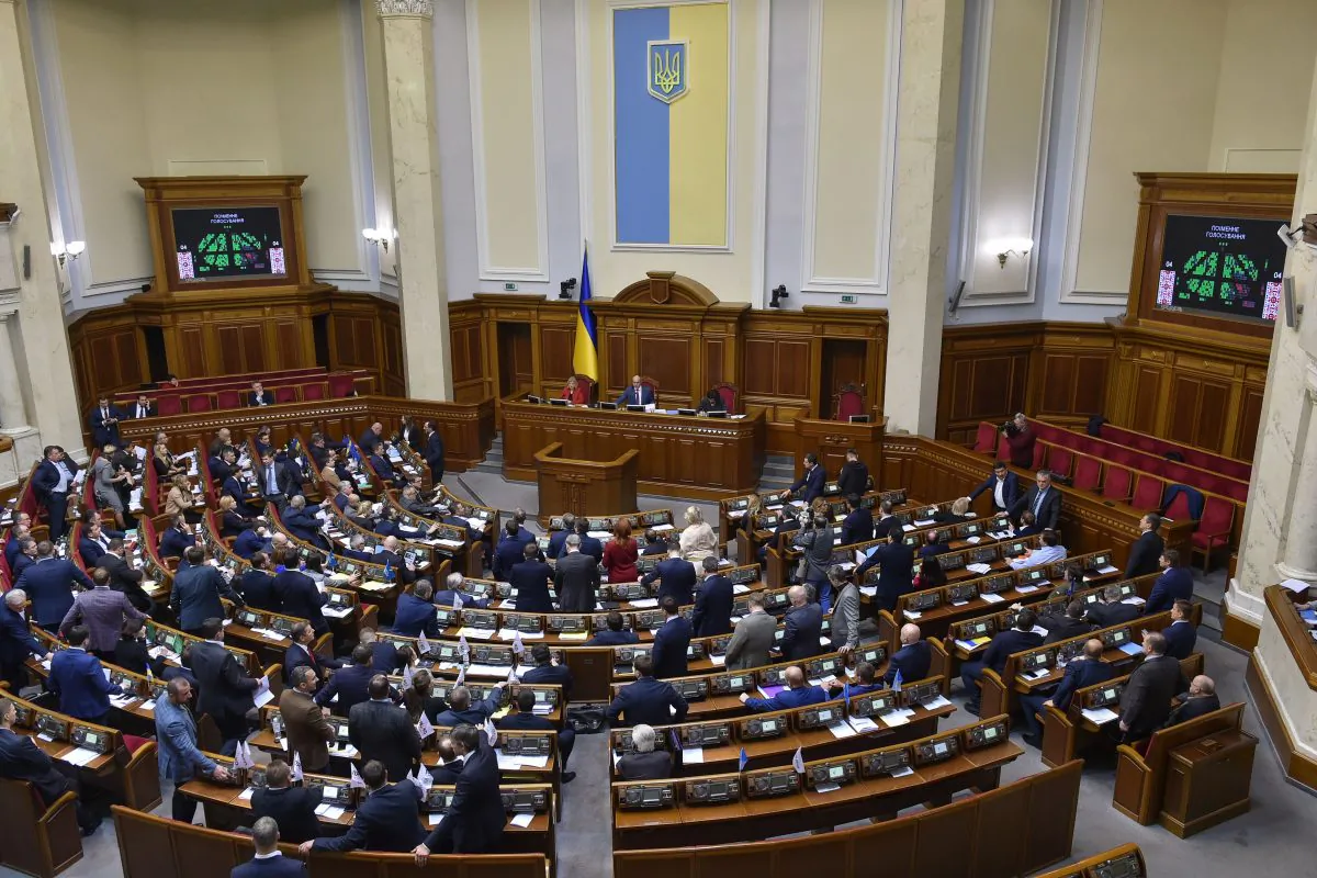 Ukrainian members of parliament of the Verkhovna Rada, the Supreme Council of Ukraine, on Dec. 6, 2018, (Genya Savilova/AFP/Getty Images)