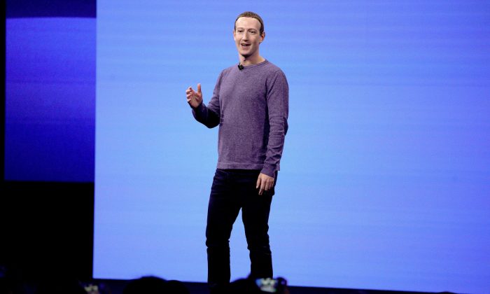 Facebook CEO Mark Zuckerberg makes the keynote speech at F8, Facebook's developer conference in San Jose, Calif. on April 30, 2019. (AP Photo/Tony Avelar, File)