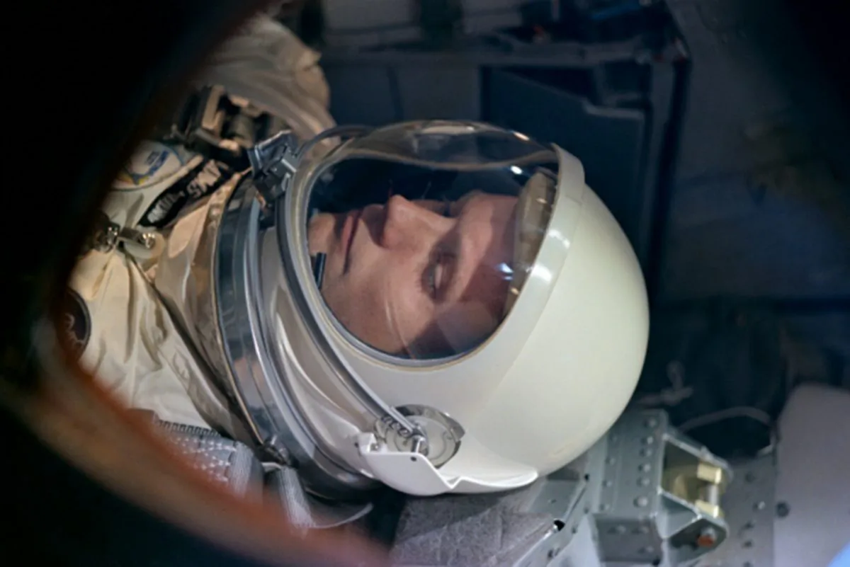 Neil Armstrong inside the Apollo 11 craft in “Armstrong.” (Gravitas Ventures)