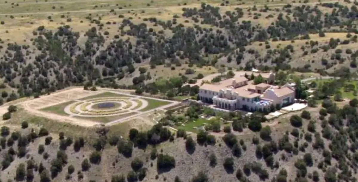 Jeffrey Epstein's Zorro Ranch in Stanley, N.M. is shown Monday, July 8, 2019. (KRQE via AP)