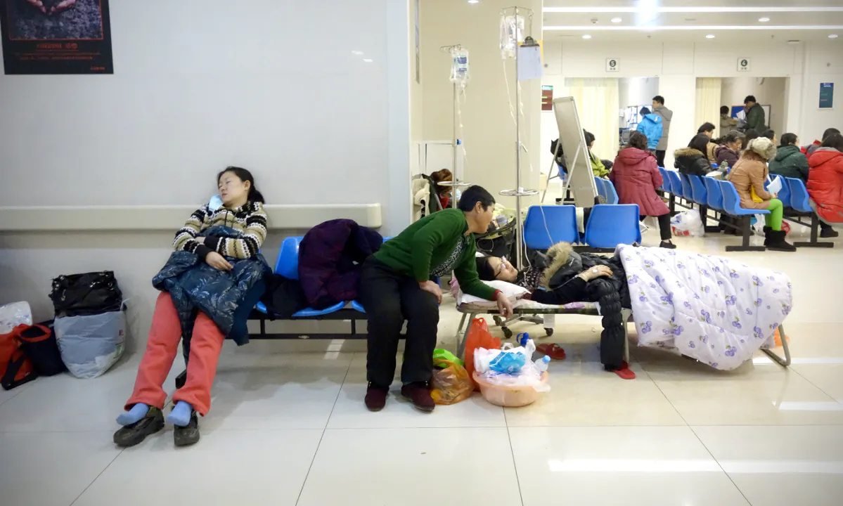File photo of people in a hospital in China. (WANG ZHAO/AFP/Getty Images)