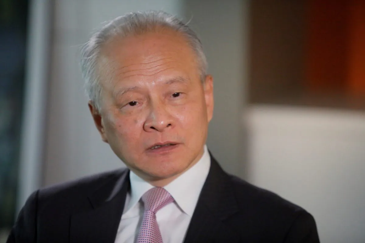 China's ambassador to the United States Cui Tiankai responds to reporters' questions during an interview with Reuters in Washington, D.C. on Nov. 6, 2018. (Jim Bourg/Reuters)