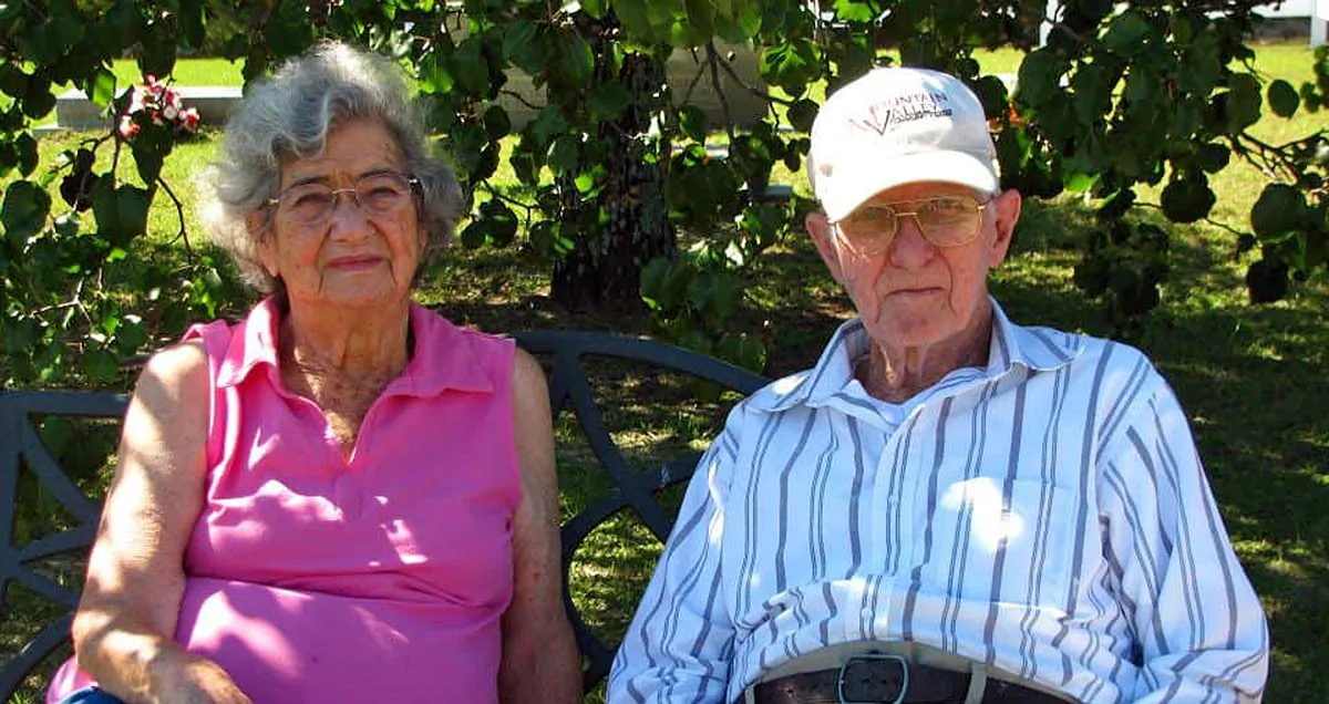 A 2011 photo of the now late Frances (L) and Herbert DeLaigle were married for 71 years before passing away on the same day in Waynesboro, Ga., on July 15, 2019. (Courtesy of Jessie Annette DeLaigle/Facebook)