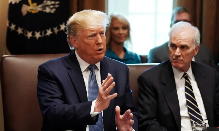 President Donald Trump presides over a cabinet meeting at the White House in Washington on July 16, 2019. (Chip Somodevilla/Getty Images)