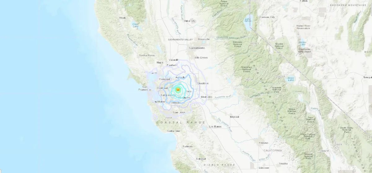 The U.S. Geological Survey (USGS) reported that a 4.3 magnitude earthquake hit California’s Bay Area on the afternoon of July 16. (USGS)