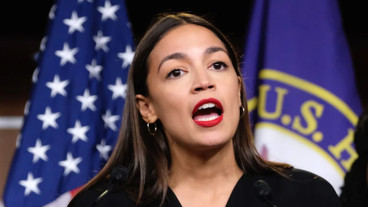 Rep. Alexandria Ocasio-Cortez (D-N.Y.) speaks during a press conference at the U.S. Capitol in Washington on July 15, 2019. (Alex Wroblewski/Getty Images)