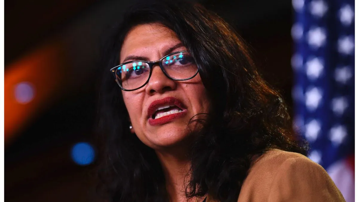U.S. Rep. Rashida Tlaib (D-Mich.) speaks during a press conference, in Washington, on July 15, 2019. (BRENDAN SMIALOWSKI/AFP/Getty Images)
