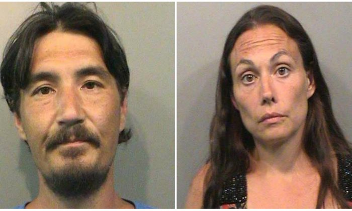 Richard and Kila Hill face neglect charges after allegedly abandoning their four young children for more than a week in deplorable conditions. (Johnson County Sheriff's Office)