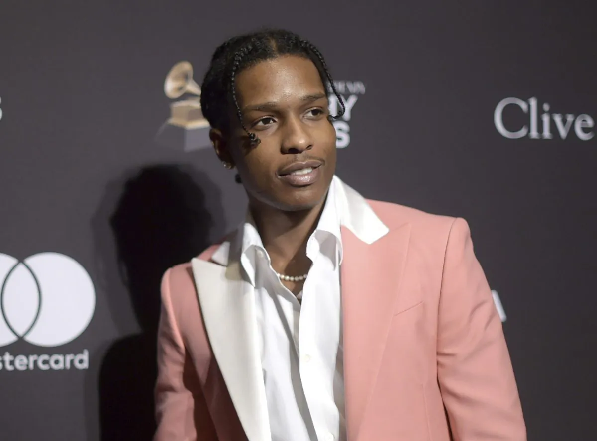 A$AP Rocky at Pre-Grammy Gala And Salute To Industry Icons in Beverly Hills, Calif., on Feb. 9, 2019. (Richard Shotwell/Invision/AP)