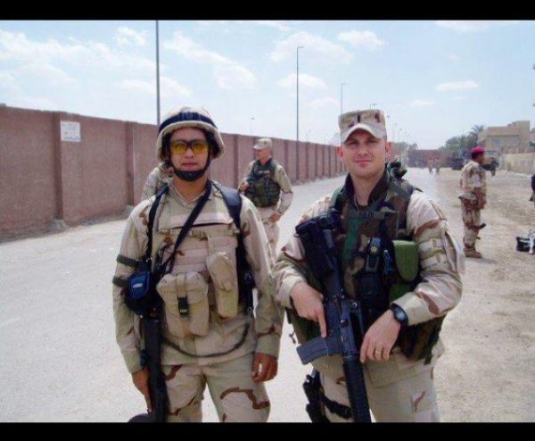 Jasim with a U.S. soldier