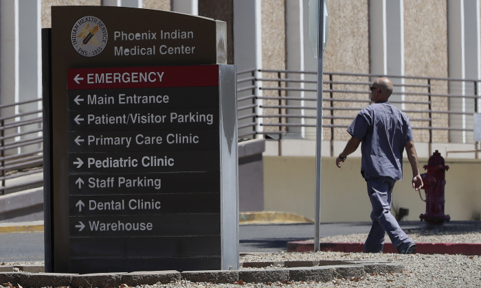Indian Medical Center is shown Saturday, July 20, 2019 in Phoenix. A federal audit released Monday, July 22, finds that government hospitals placed Native Americans at increased risk for opioid abuse and overdoses. The audit says a handful of Indian Health Service hospitals failed to follow the agency's protocols for dispensing and prescribing the drug. The Indian Health Service agreed with the more than a dozen recommendations and says changes are in the works. (AP Photo/Matt York)