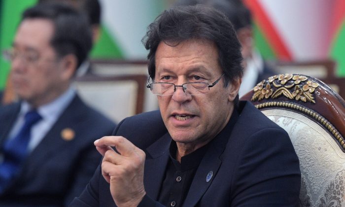 Pakistani Prime Minister Imran Khan attends a meeting of the Shanghai Cooperation Organisation (SCO) Council of Heads of State in Bishkek on June 14, 2019. (Alexey Druzhinin/AFP/Getty Images)