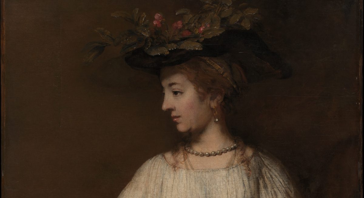 A detail of “Flora,” circa 1654, by Rembrandt. Oil on canvas, 39 3/8 inches by 36 1/8 inches. Gift of Archer M. Huntington, in memory of his father, Collis Potter Huntington, 1926. (The Metropolitan Museum of Art)