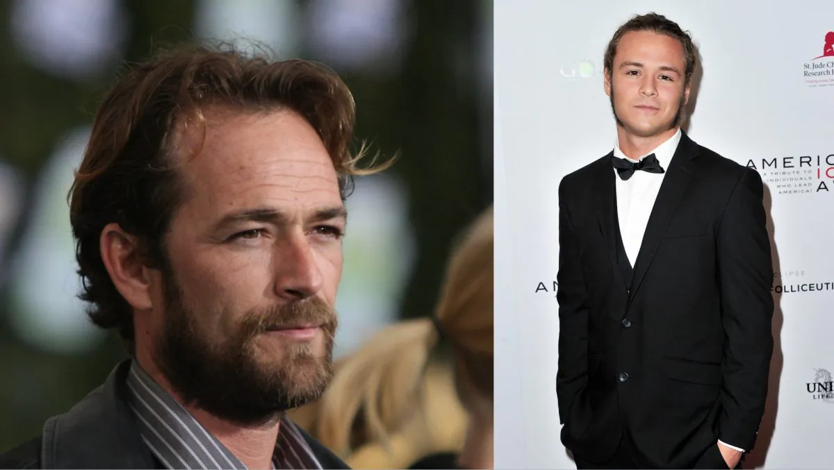 (L) Actor Luke Perry at The Walt Disney Studios in Burbank, Cali., on Feb. 19, 2008. (R) Jack Perry attends an awards ceremony in Beverly Hills, Cali. on May 19, 2019. (Mark Davis/Getty Images / Allen Berezovsky/Getty Images)
