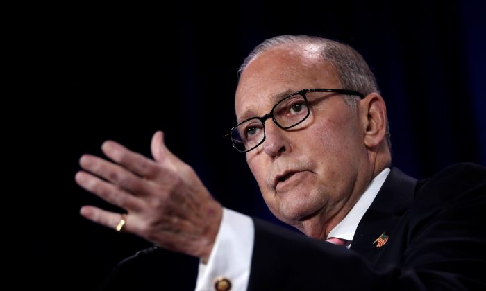 White House economic adviser Larry Kudlow delivers remarks at SelectUSA Investment Summit in Washington D.C. on June 11, 2019. (Carlos Barria/Reuters)