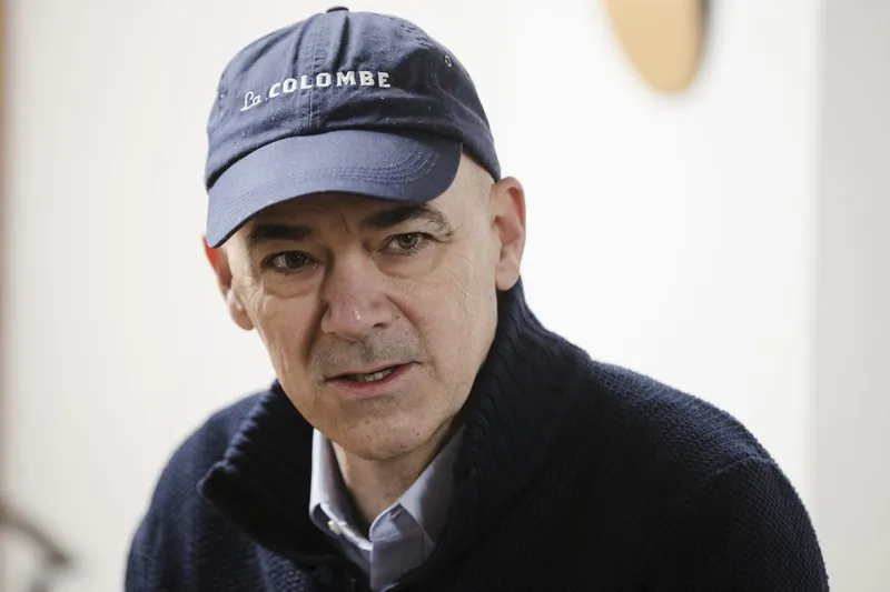 Todd Carmichael, chief executive and co-founder of Philadelphia-based La Colombe Coffee, speaks to the media in Philadelphia on Nov. 30, 2017. (Matt Rourke/AP Photo)